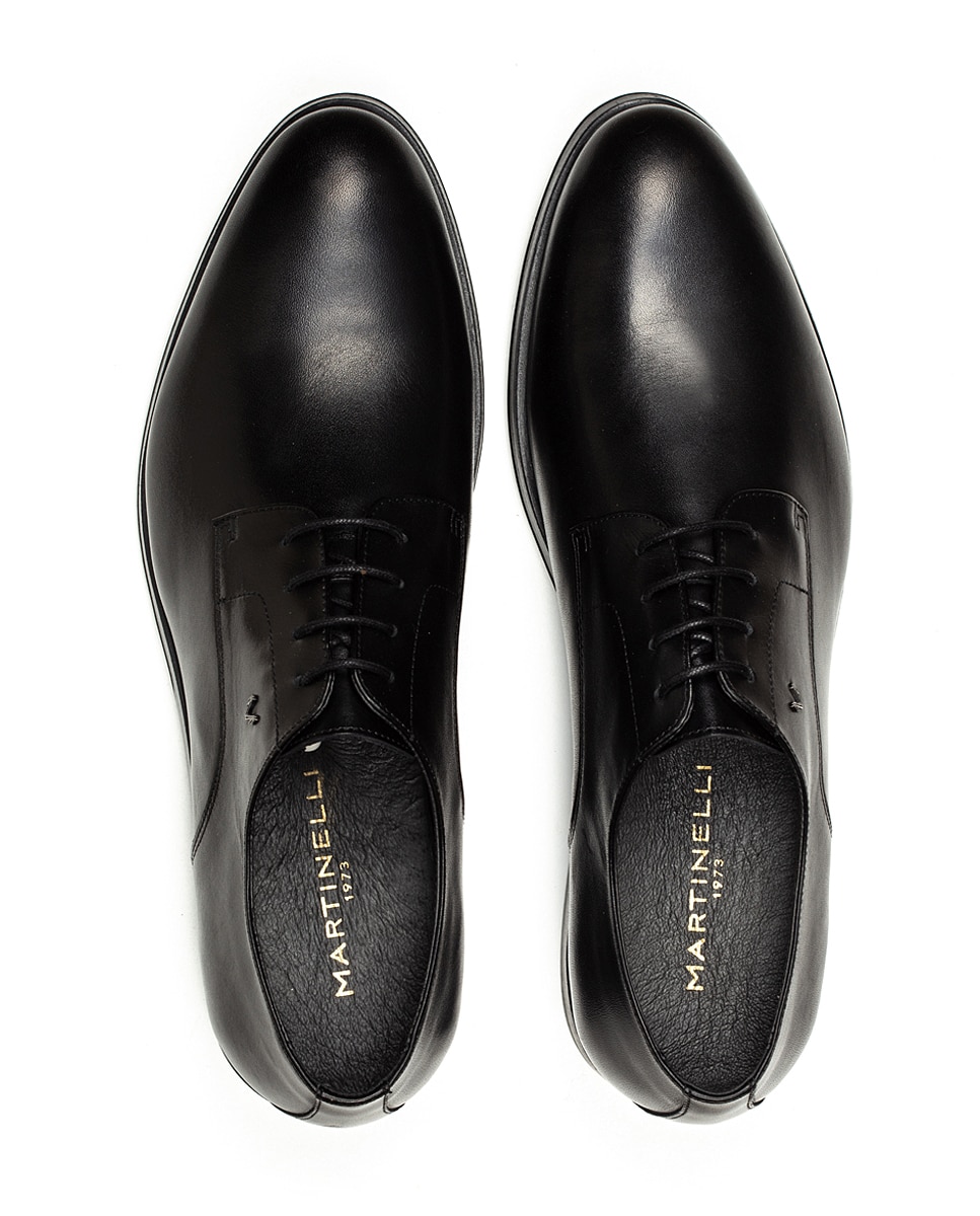 Sapatos de atacadores de homem Martinelli em pele pretos Preto-4