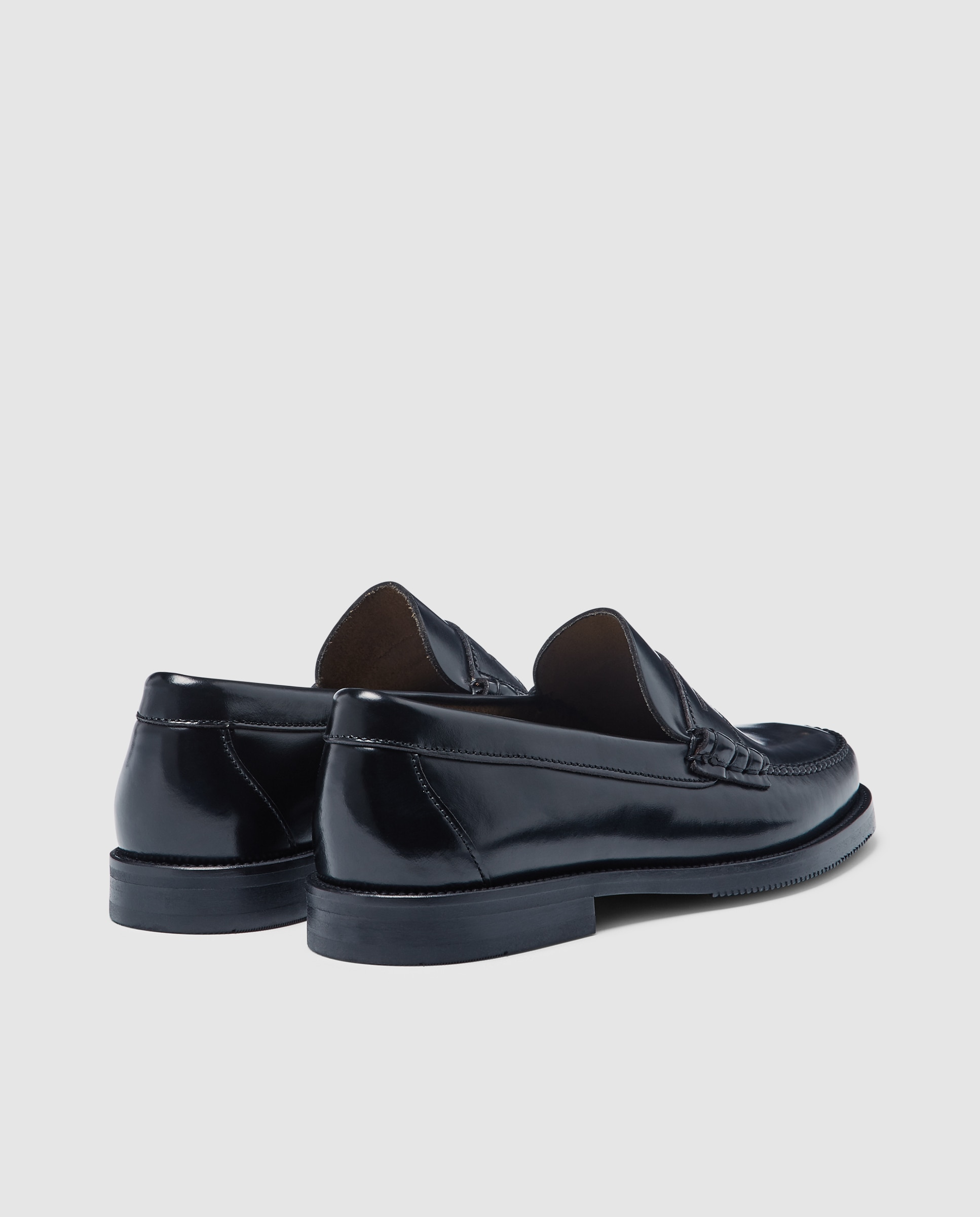 Mocassins de homem Castellano em pele cor preto Preto-3