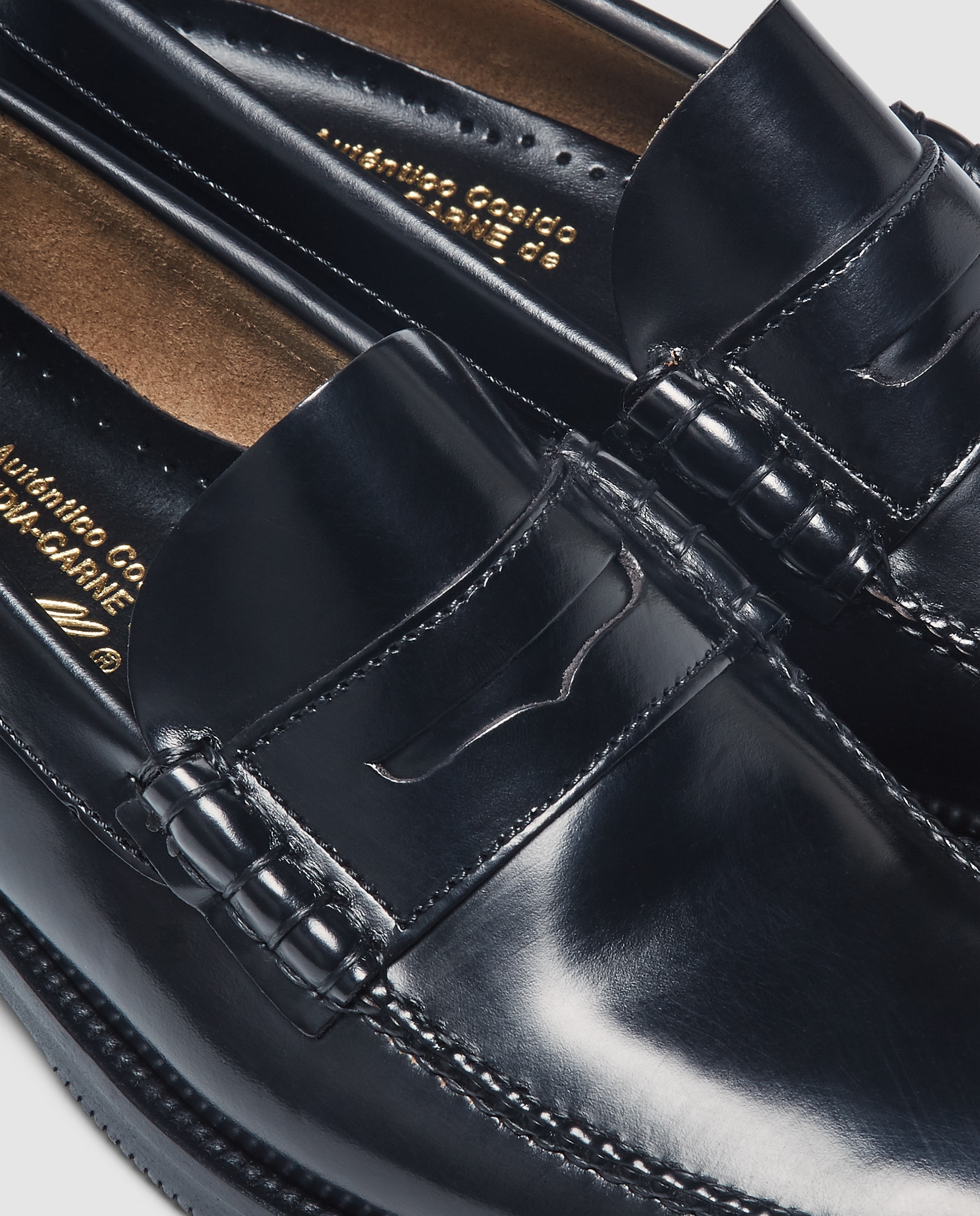 Mocassins de homem Castellano em pele cor preto Preto-5
