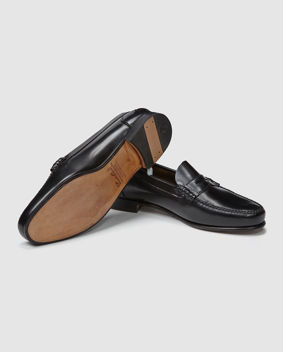 Mocassins de homem Castellano de pele com adorno de máscara Preto-2