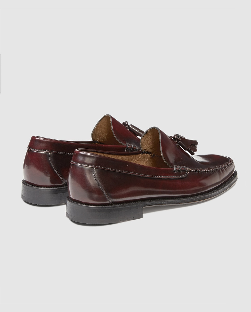Mocassins de homem Castellano grenás de pele Grená-3