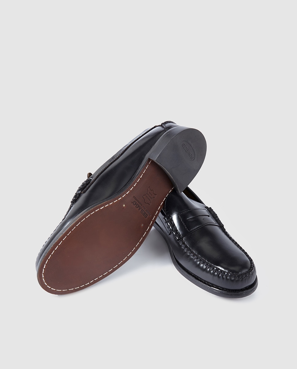 Mocassins Sebago em Pele - Preto Preto-2