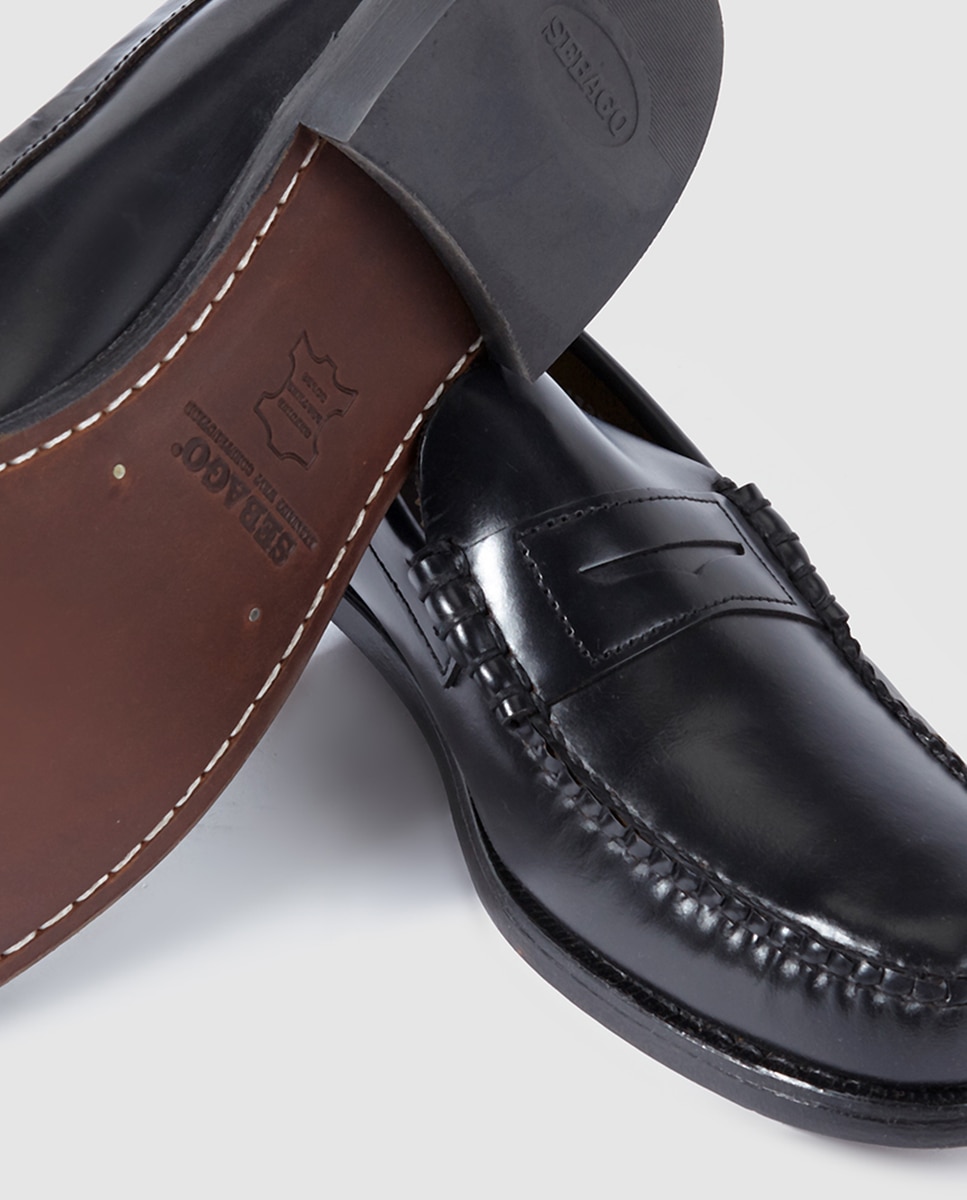 Mocassins Sebago em Pele - Preto Preto-5