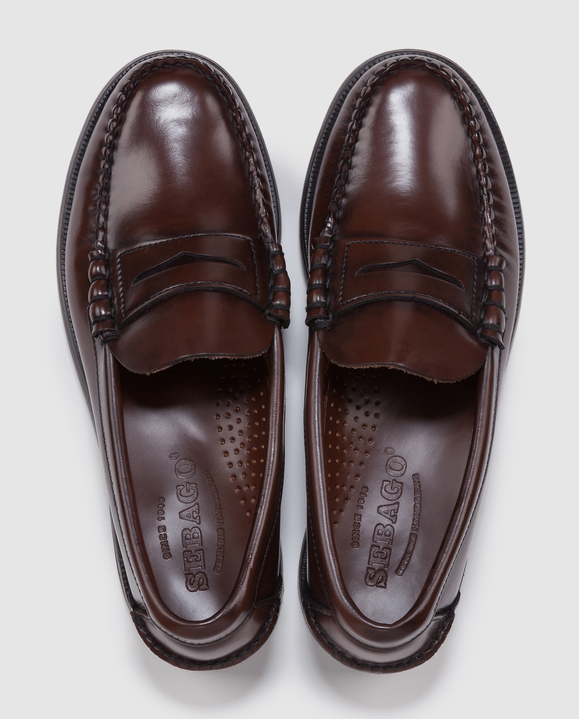 Mocassins de homem Sebago de pele castanha Castanho-4