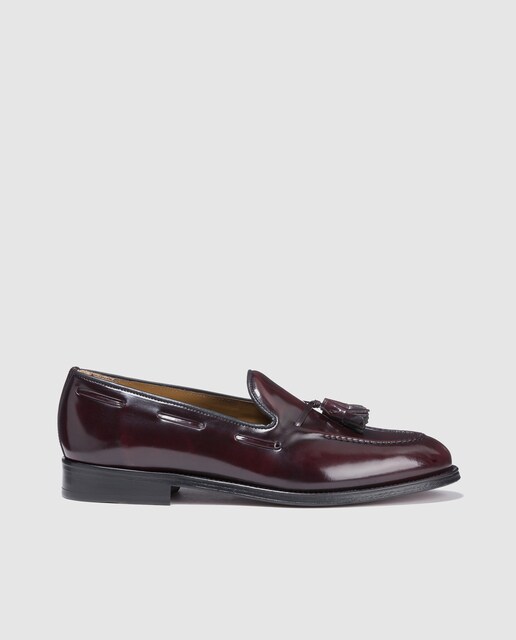 Mocasines de hombre de Castellano de piel con adorno de borlas