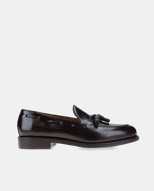 Mocasines de hombre en piel con borlas