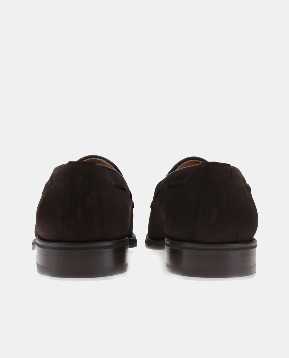Mocassins com Borlas e em Croute Castanho-escuro-3