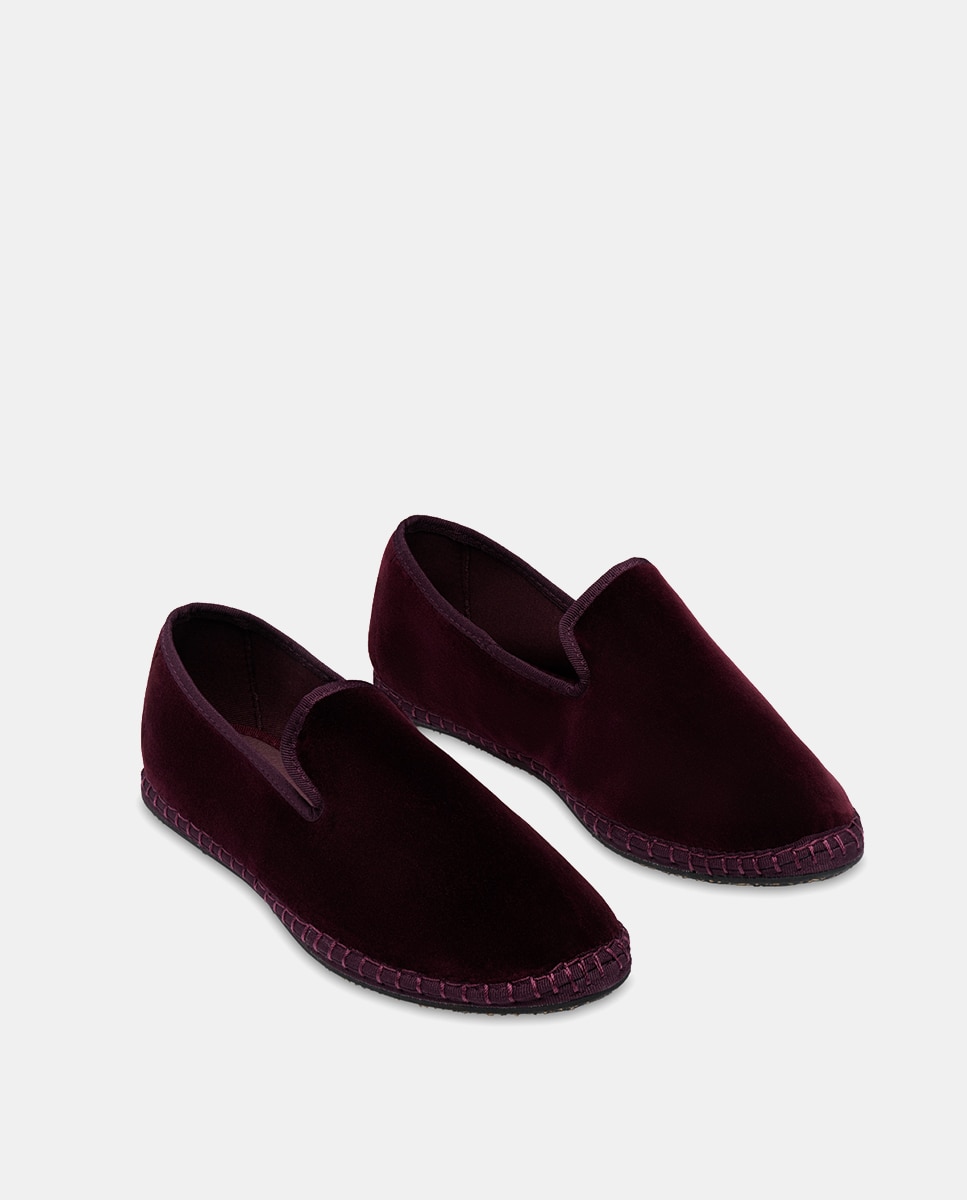 Slippers em Veludo Beringela-2