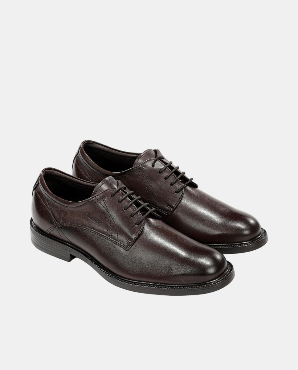 Blucher de hombre en piel con suela ligera - Fluchos - Marrón chocolate Marrón chocolate-4