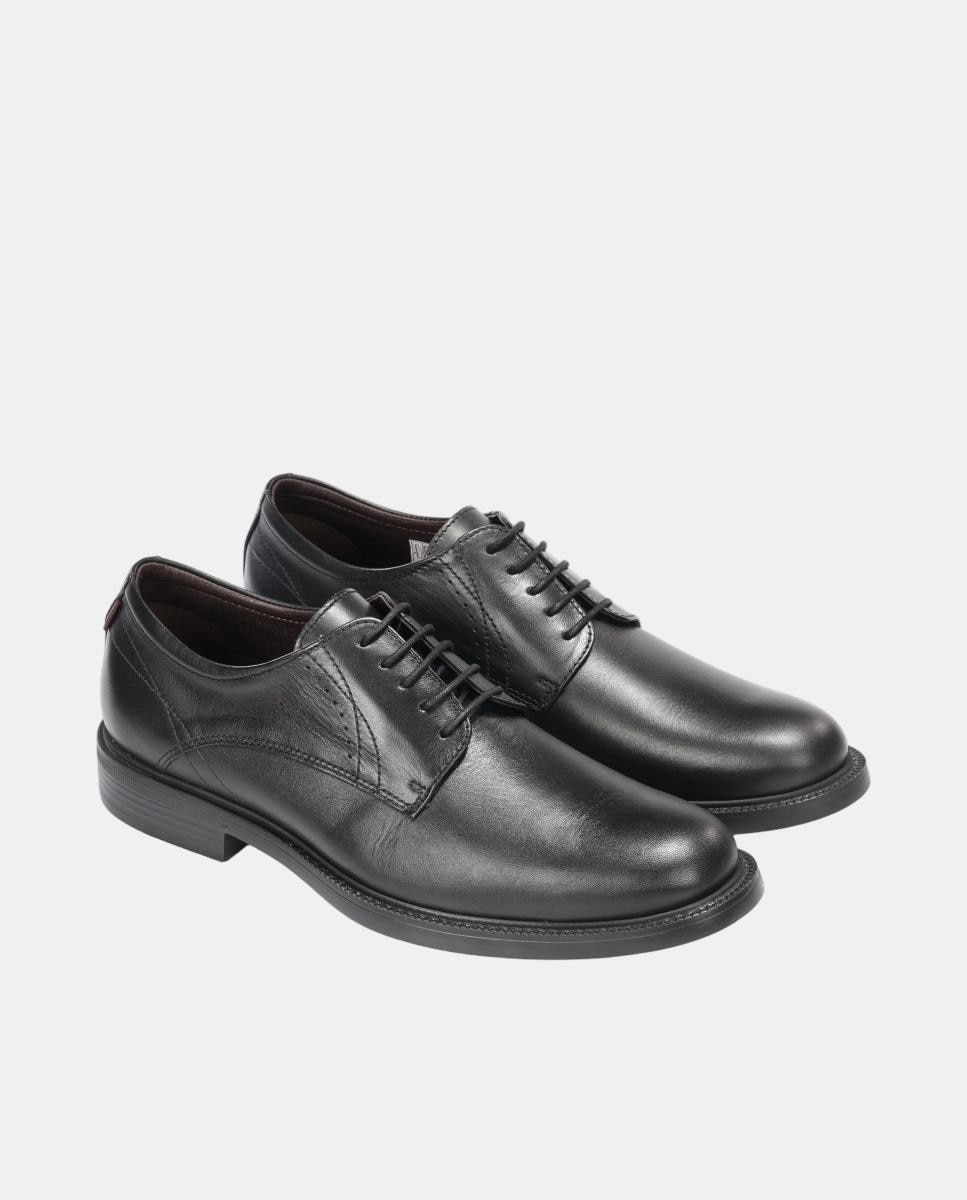 Blucher de hombre en piel con suela ligera - Fluchos - Negro Negro-4