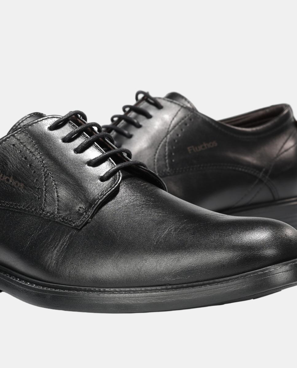 Blucher de hombre en piel con suela ligera - Fluchos - Negro Negro-7