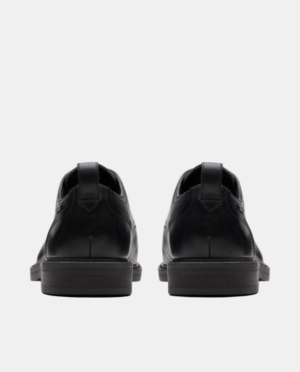 Sapatos de Atacadores em Pele com Sola de Borracha Termoplástica Preto-6