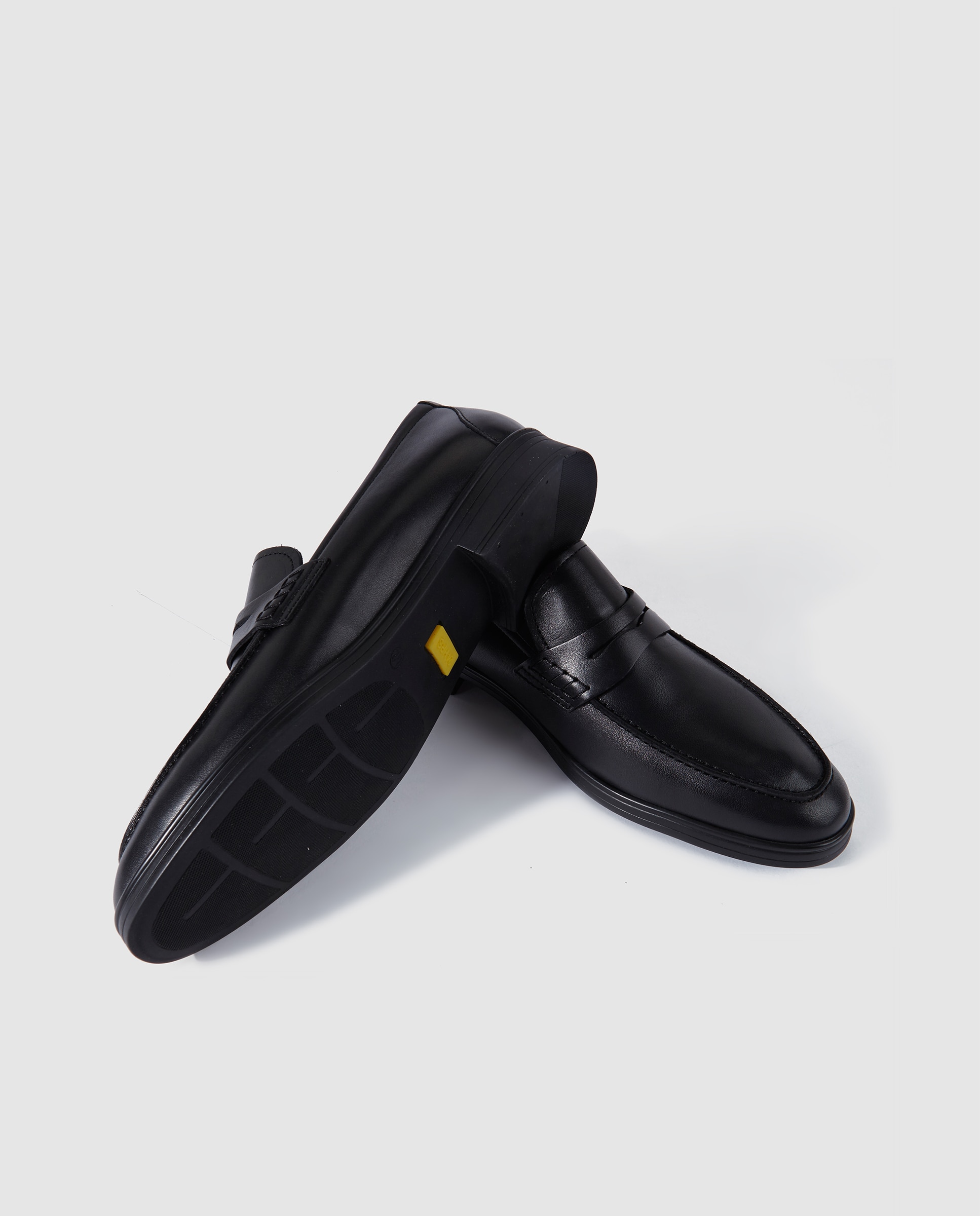 Mocassins de homem 24HRS de pele em preto Preto-2