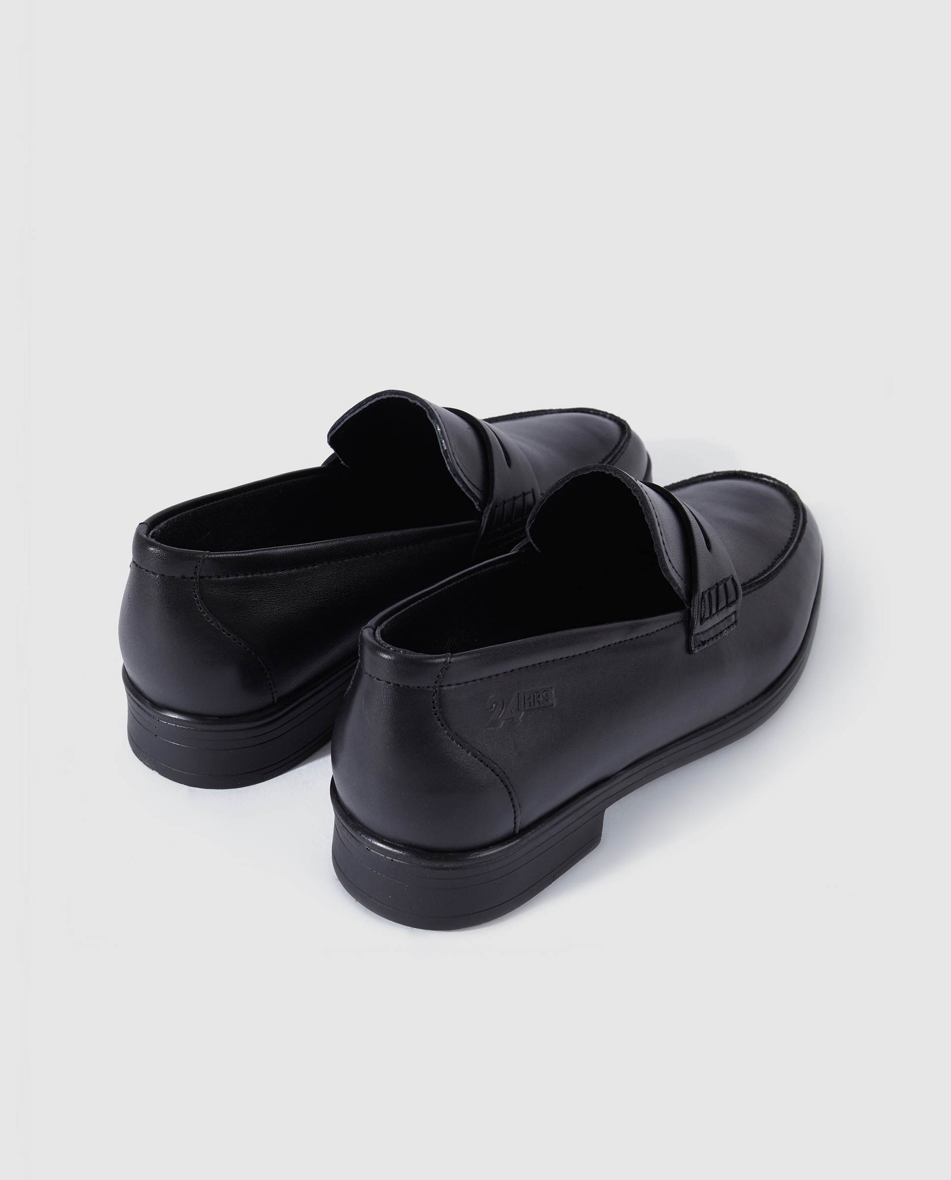 Mocassins de homem 24HRS de pele em preto Preto-3