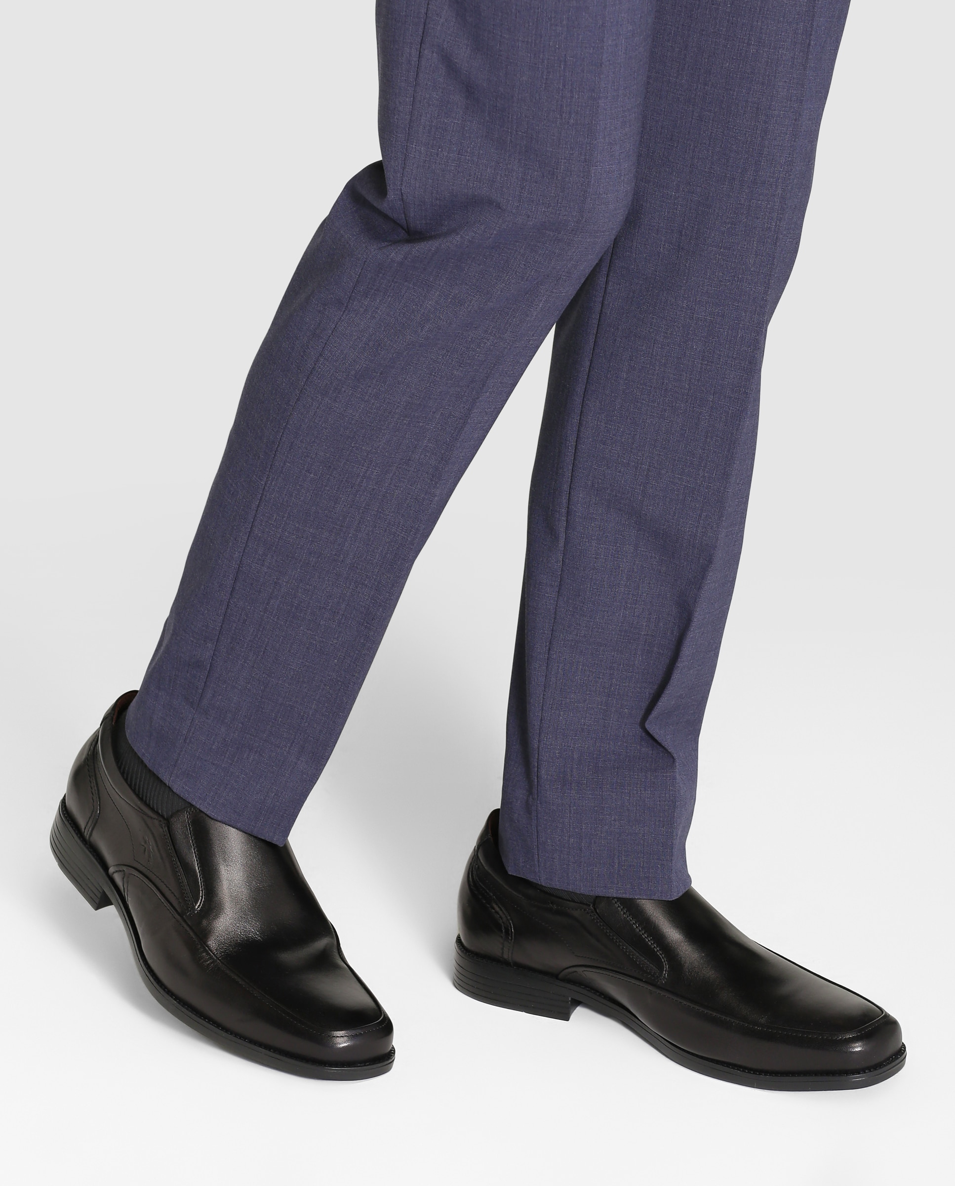 Mocassins de homem Fluchos de pele em preto Preto-6