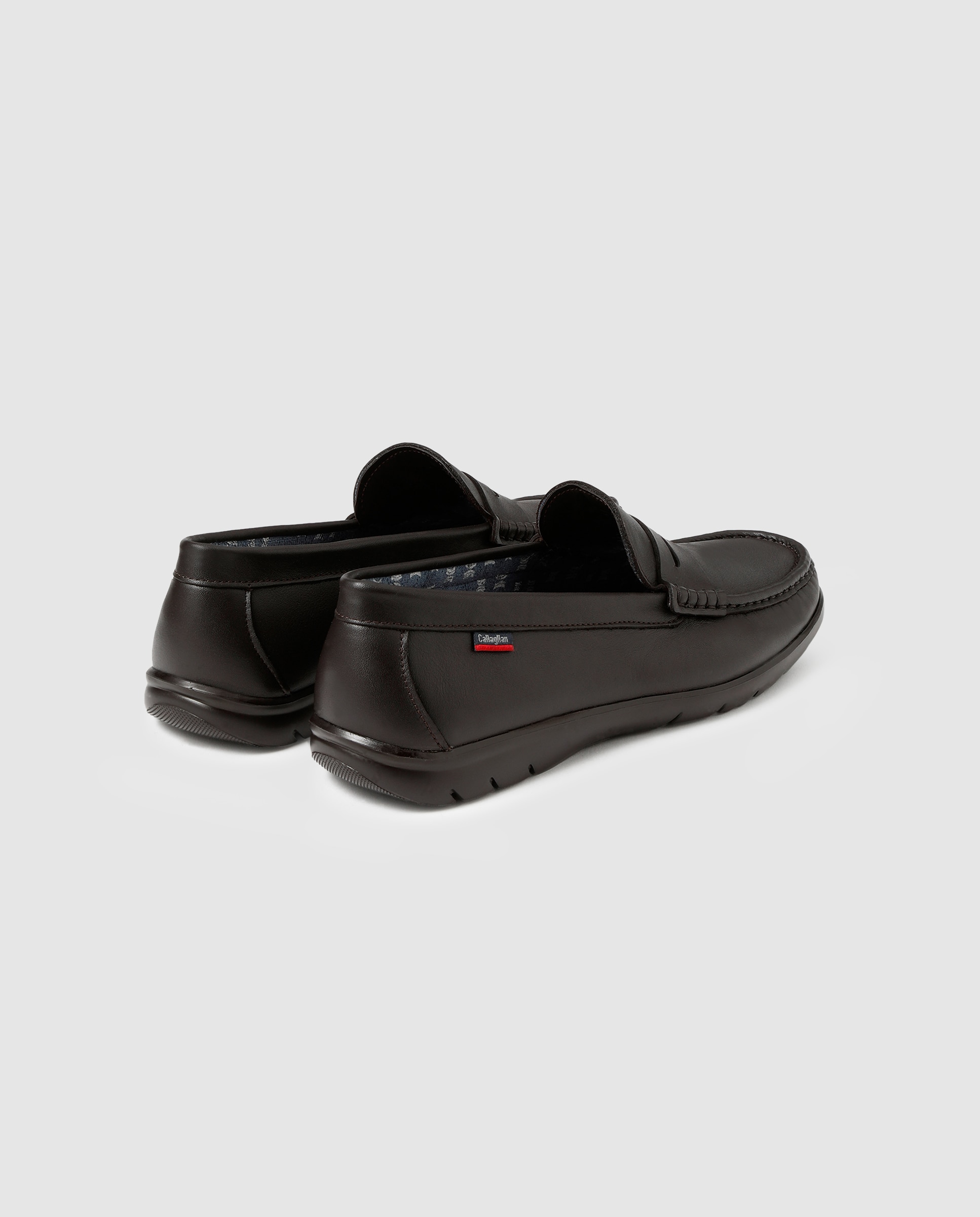 Mocassins de homem Callaghan em pele castanhos Castanho-3