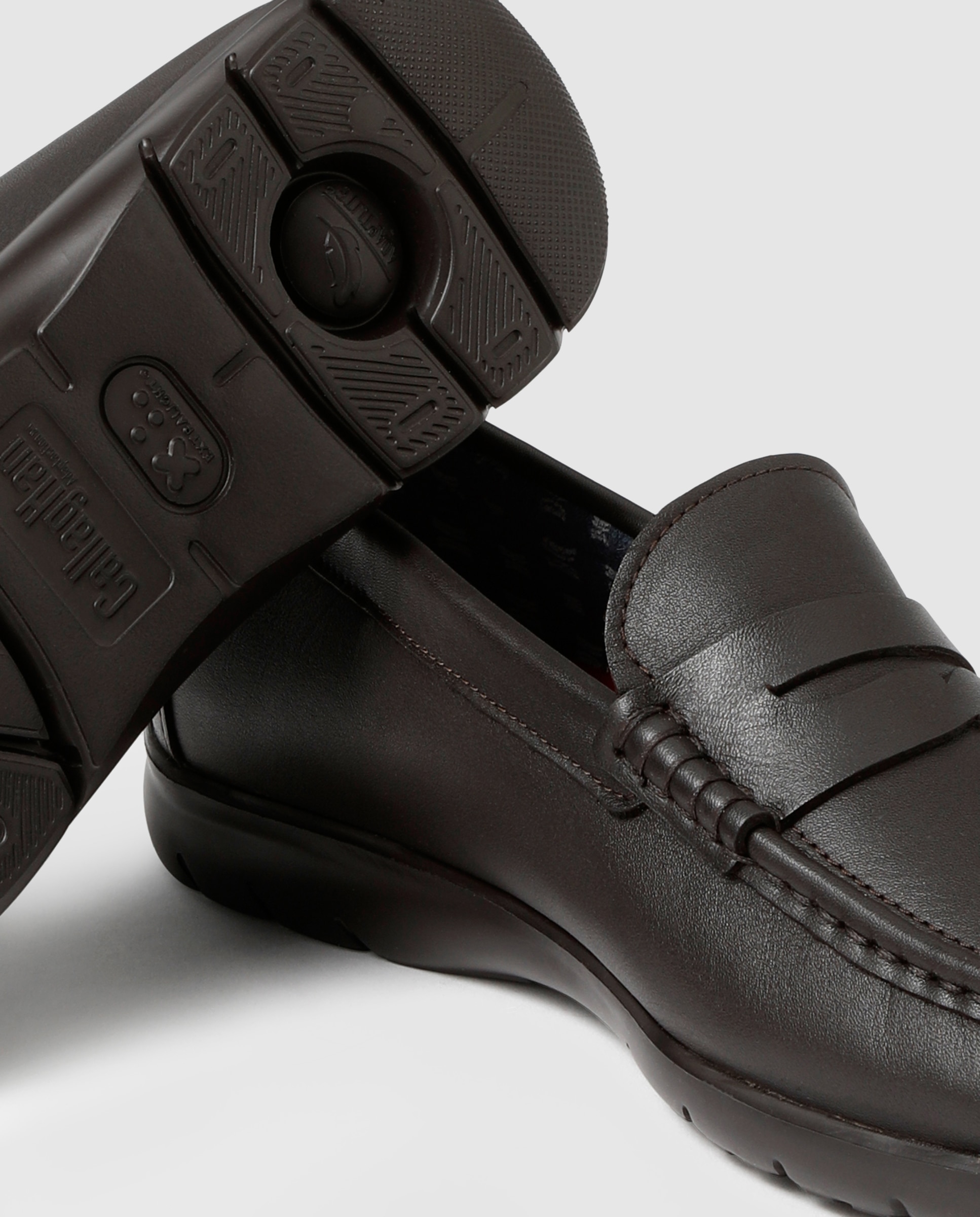 Mocassins de homem Callaghan em pele castanhos Castanho-5