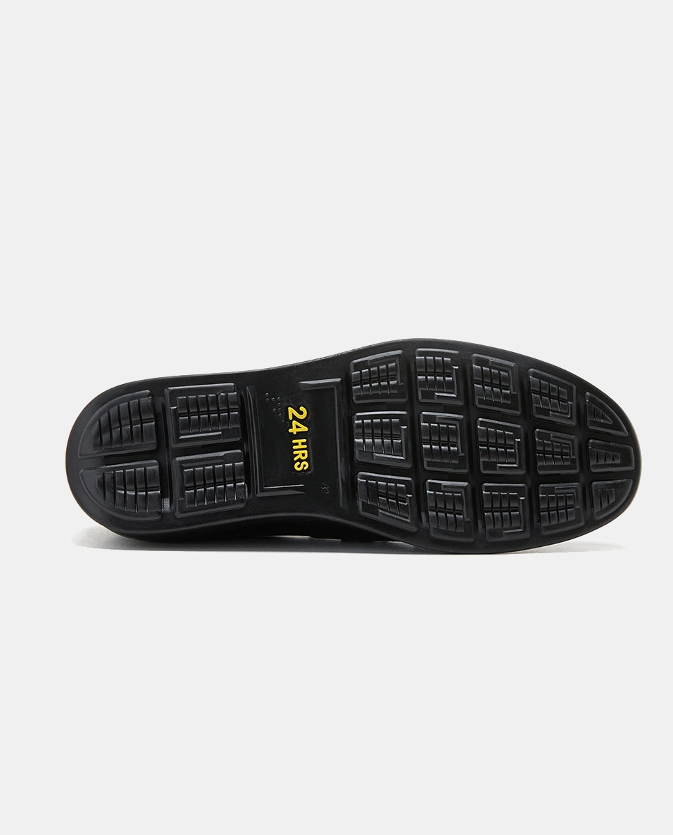 Mocassins com Elásticos Laterais - Preto Preto-3