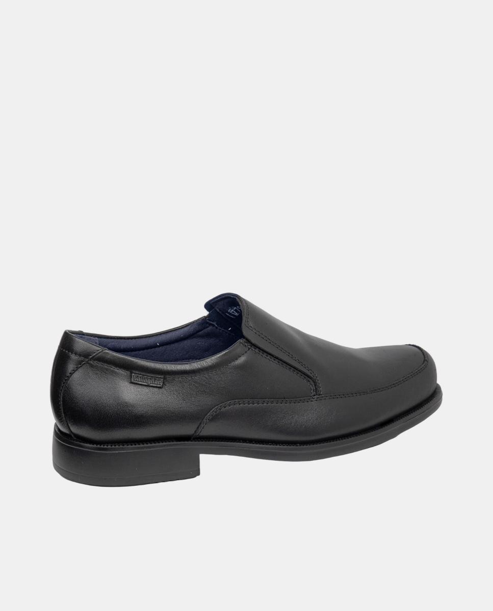 Mocassins Callaghan de pele em preto Preto-3