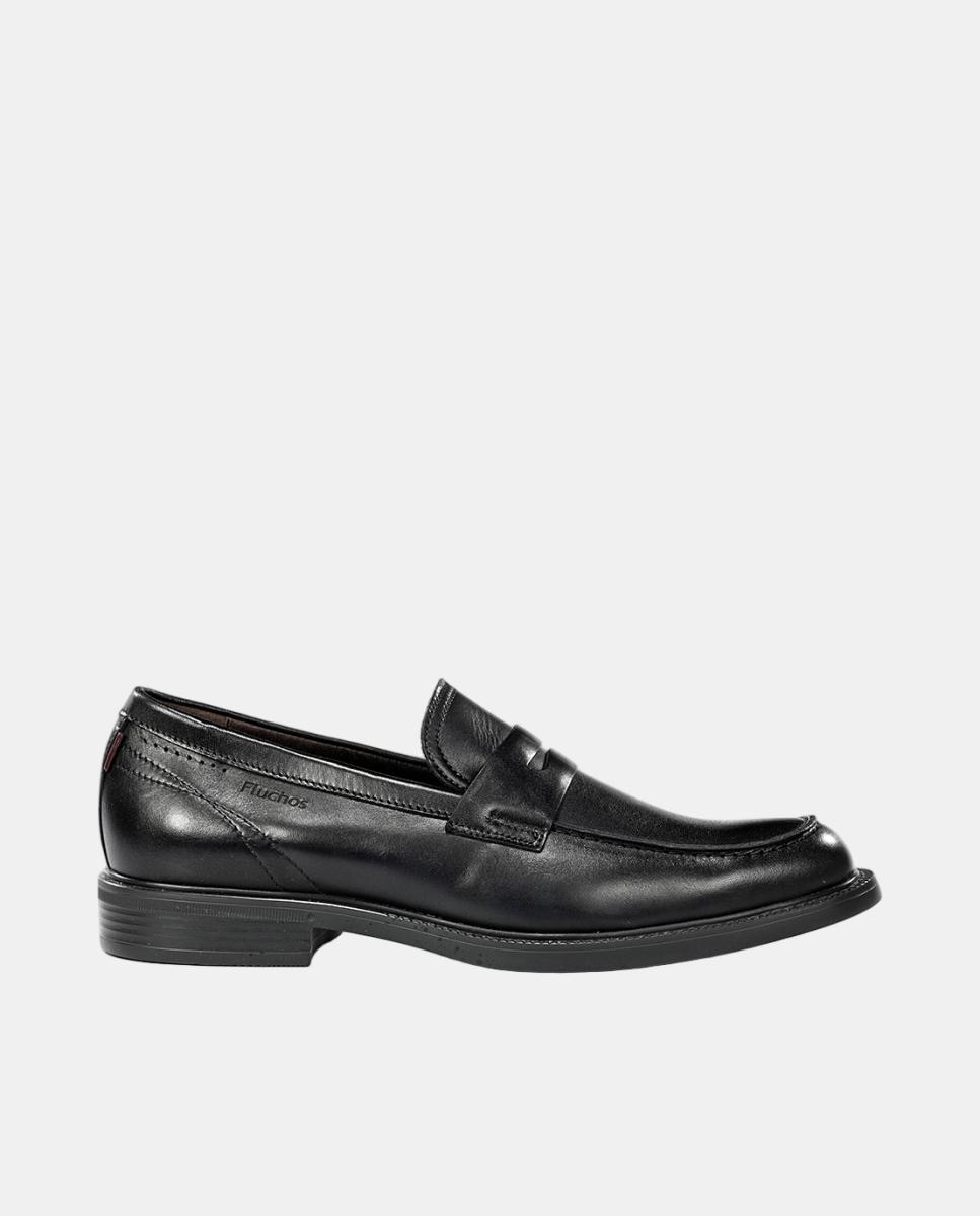 Imagen 0 de Mocasin de hombre en piel con suela ligera Negro
