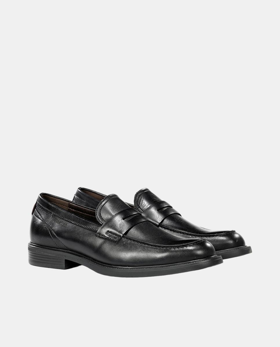 Mocasin de hombre en piel con suela ligera - Fluchos - Negro Negro-2