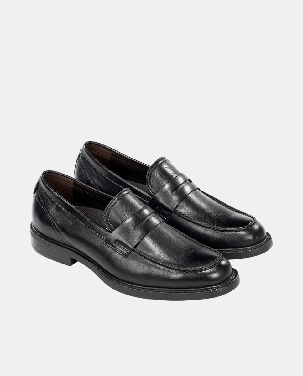Mocasin de hombre en piel con suela ligera - Fluchos - Negro Negro-4