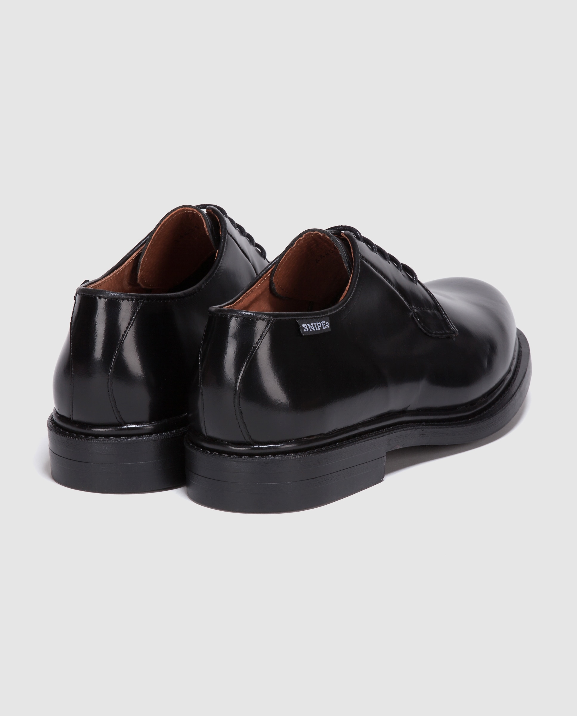 Bluchers de homem Snipe em pele cor preto Preto-3