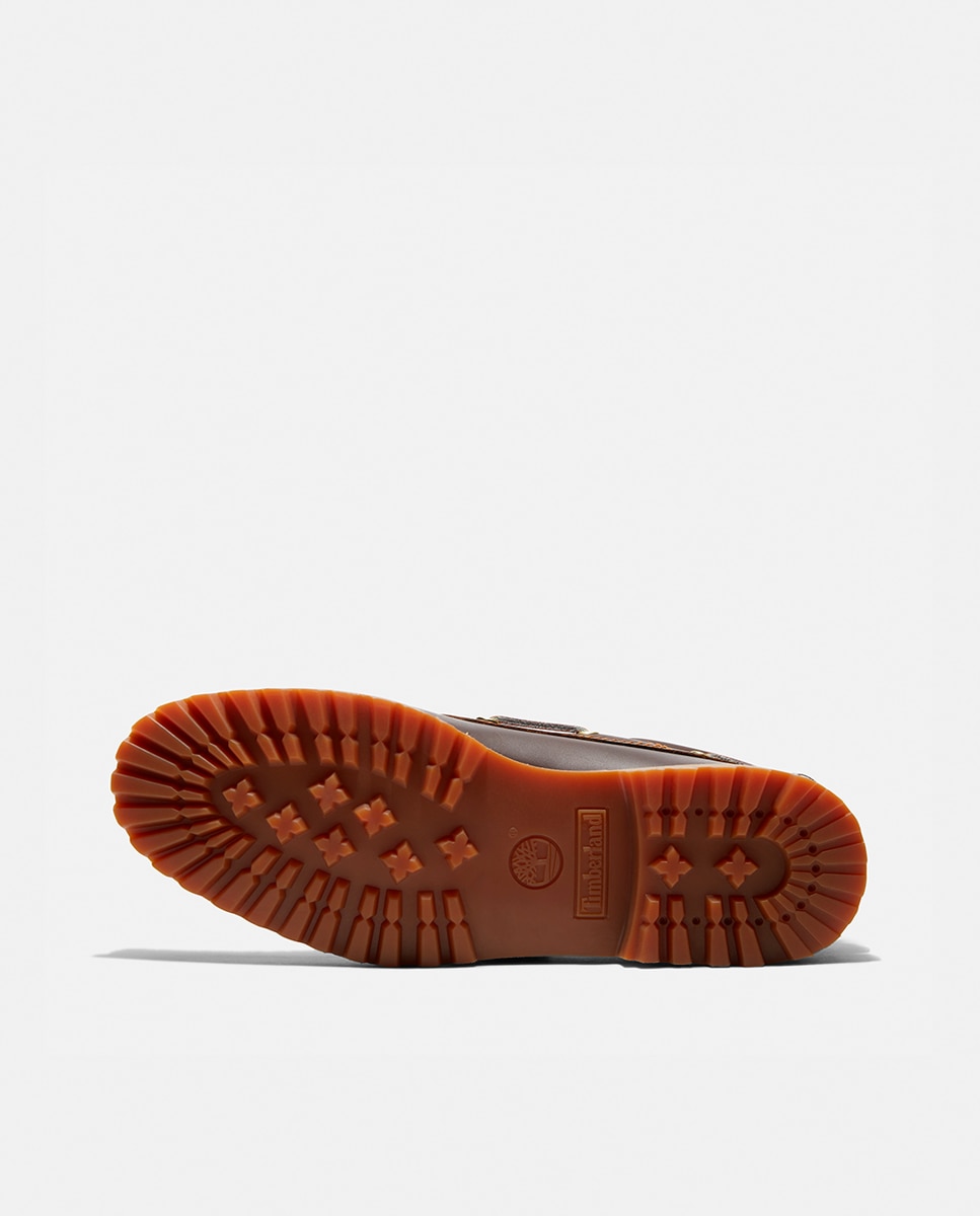 Sapatos de vela de homem Timberland de pele castanhos Castanho-12