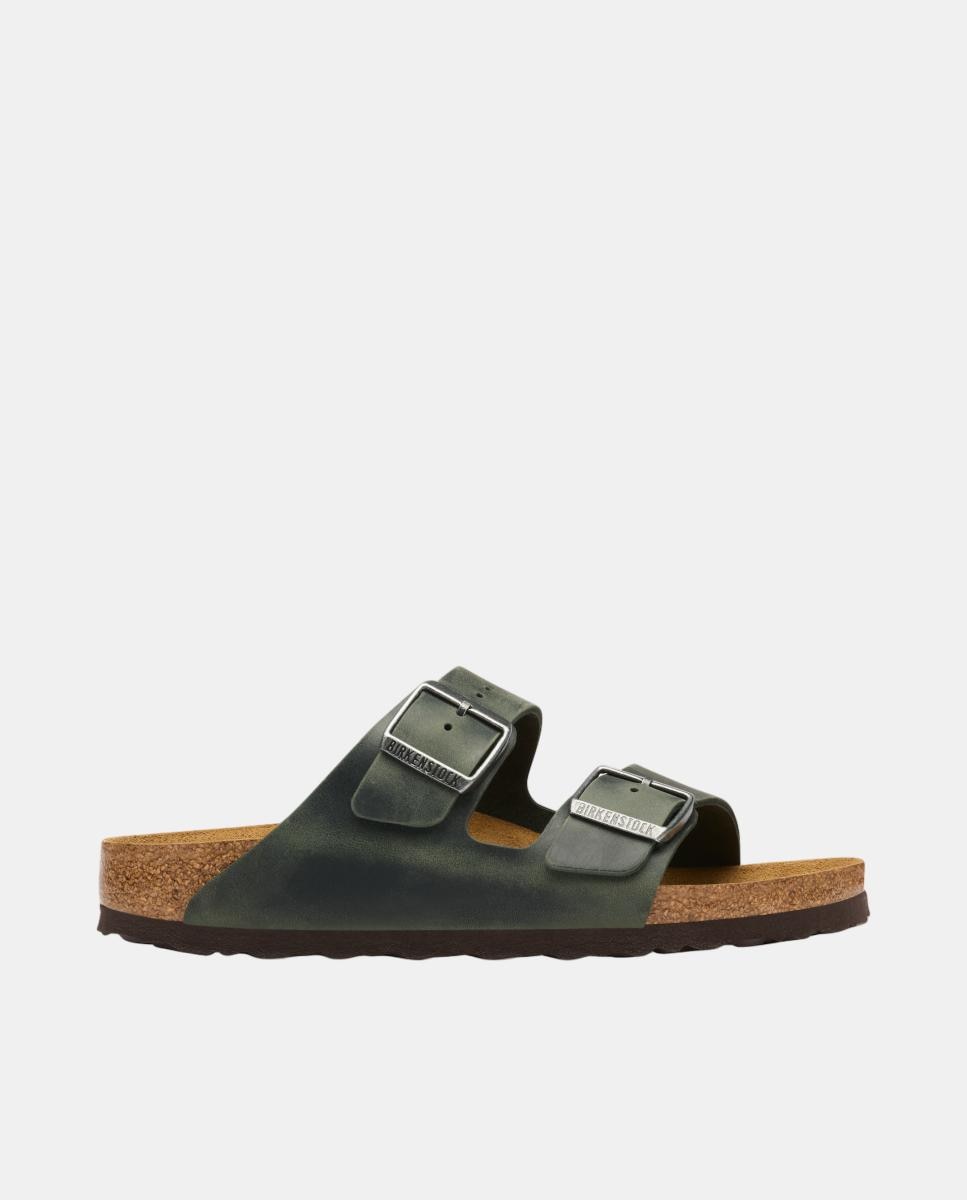 Sandalia de hombre en piel engrasada - Birkenstock - Verde Salvia Verde Salvia-1