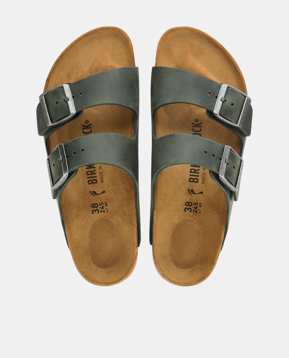 Sandalia de hombre en piel engrasada - Birkenstock - Verde Salvia Verde Salvia-3