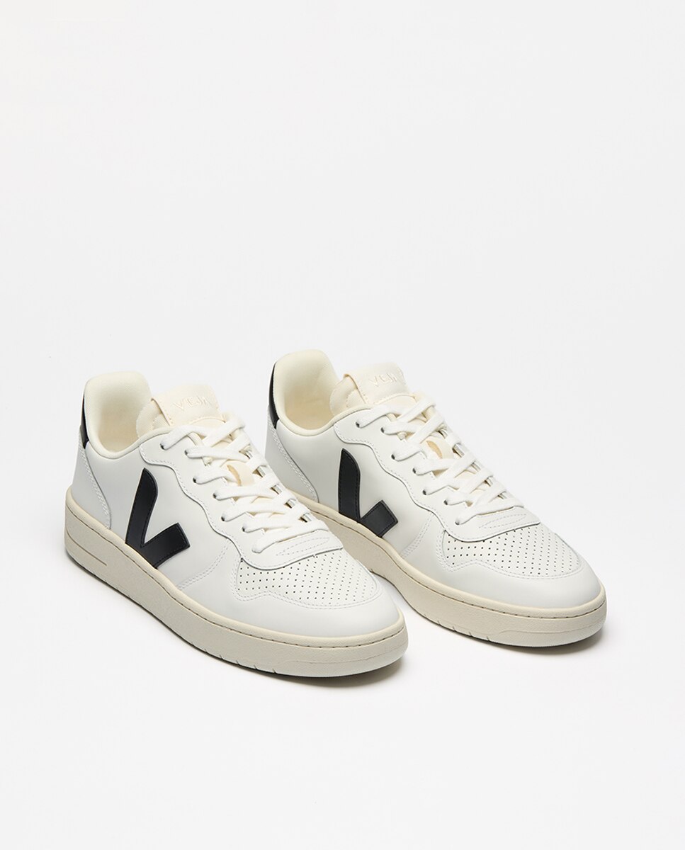 Imagen 3 de Zapatillas de hombre en piel modelo v-10 prime - Veja - Blanco Blanco
