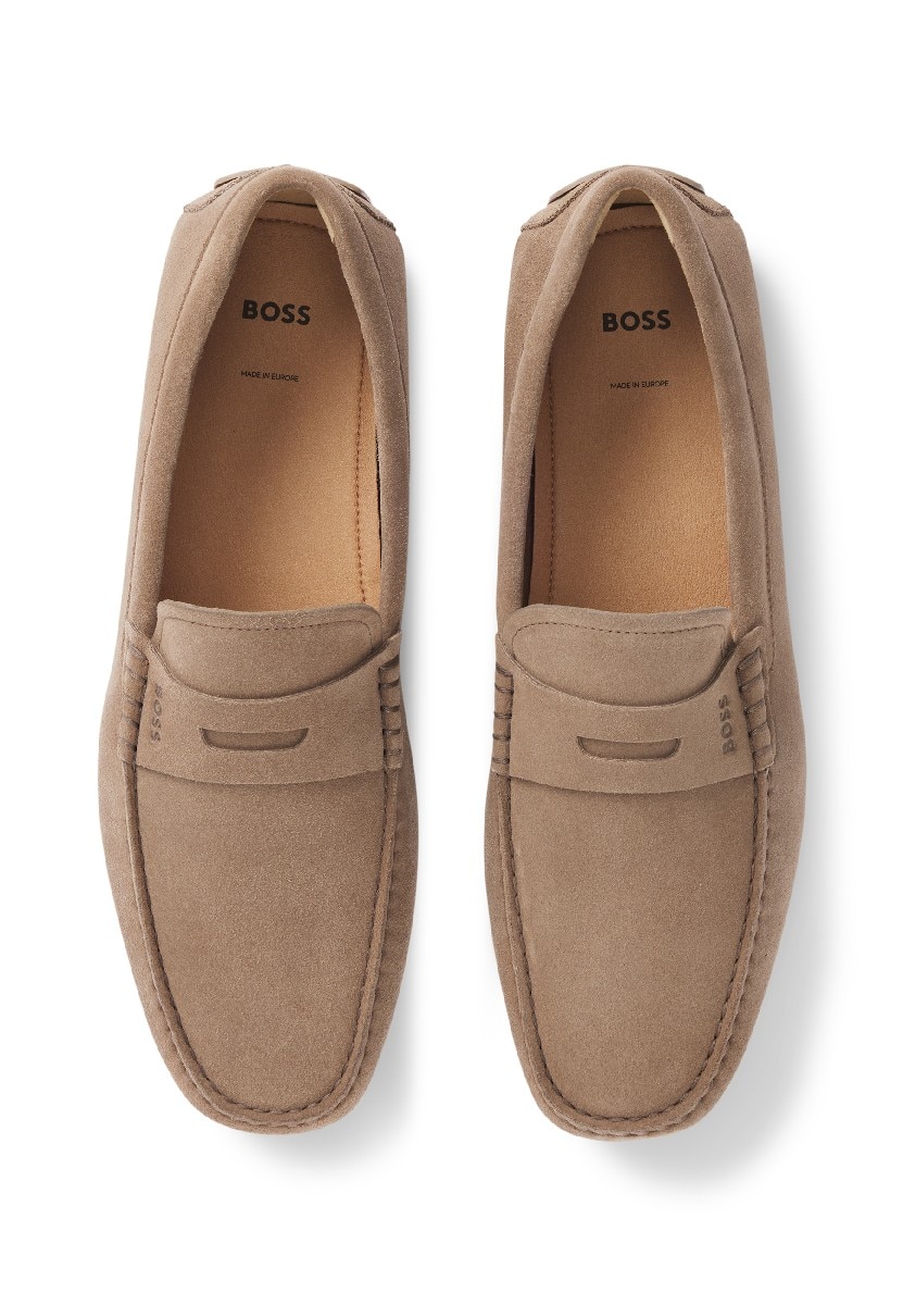 Mocassins em Pele Castanho-claro-5