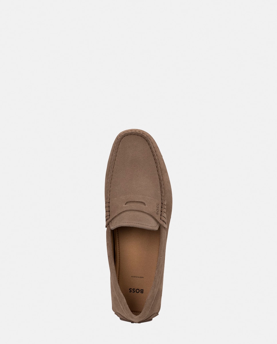Mocassins em Pele Castanho-claro-9