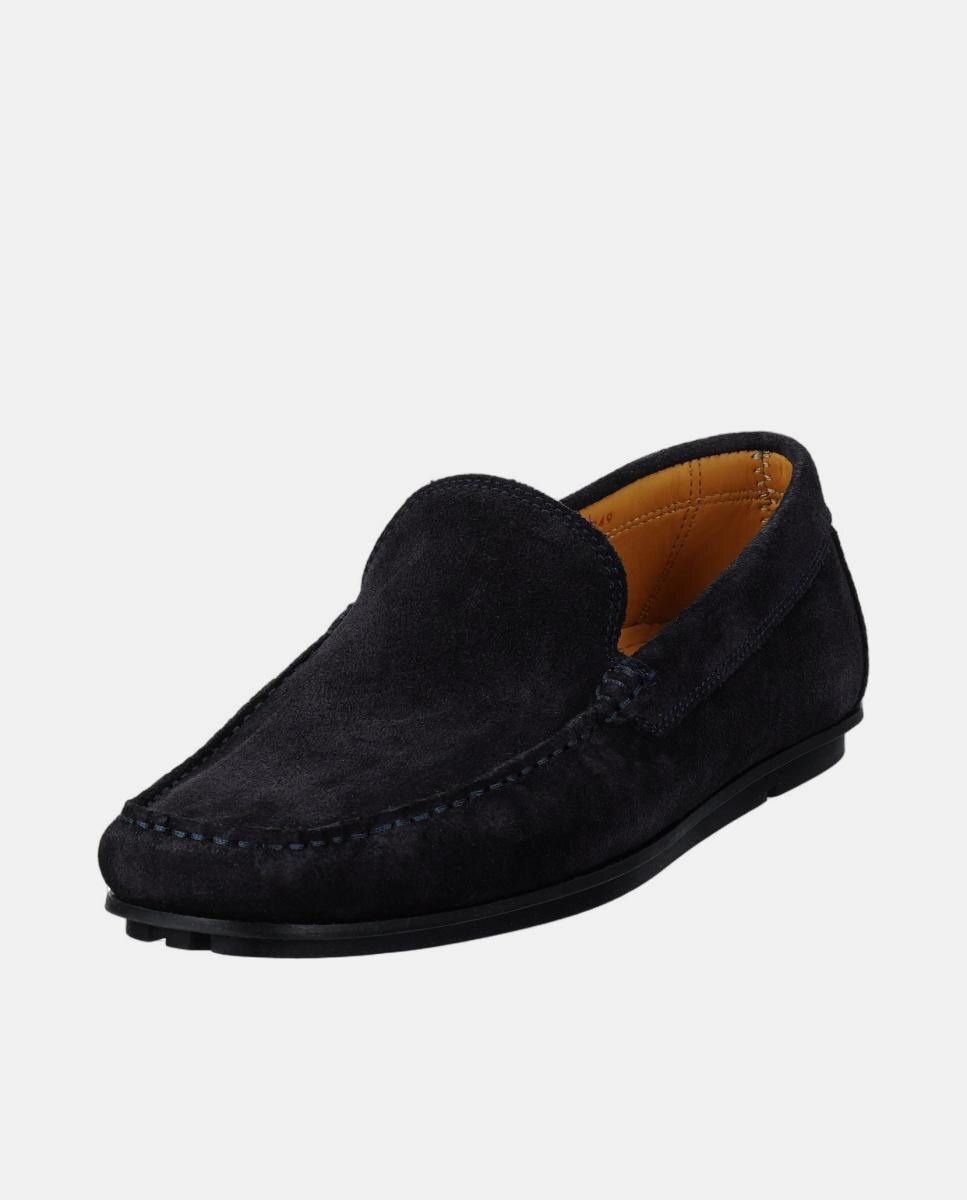 Mocassins Wilmon de Camurça Azul-6