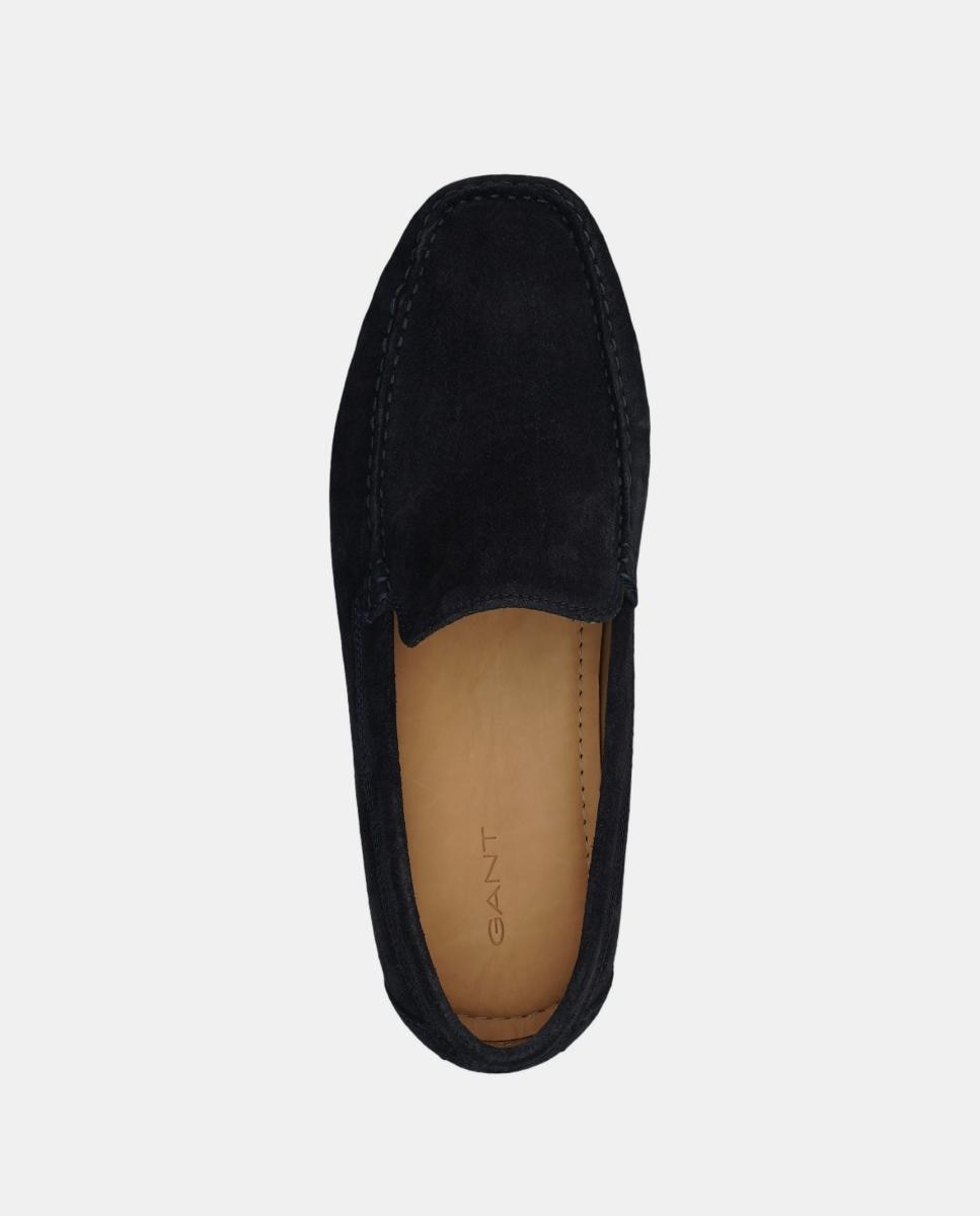 Mocassins Wilmon de Camurça Azul-7