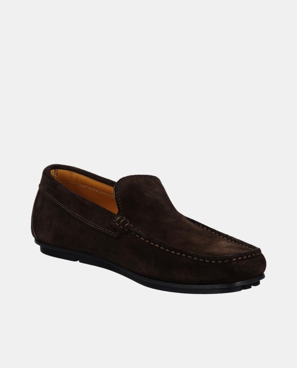 Mocassins Wilmon de Camurça Castanho-10