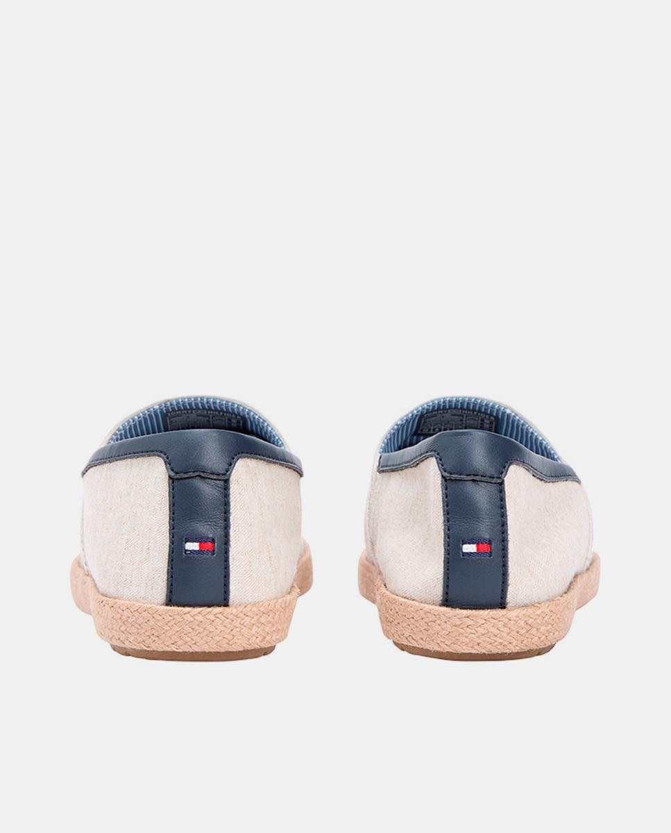 Alpercatas de Chambray com Logótipo Natural-3