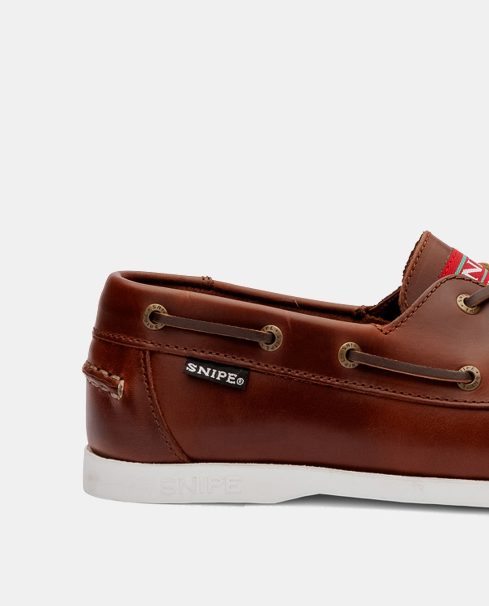 Sapatos Náuticos em Pele de Bovino com Sola de Borracha Couro-5