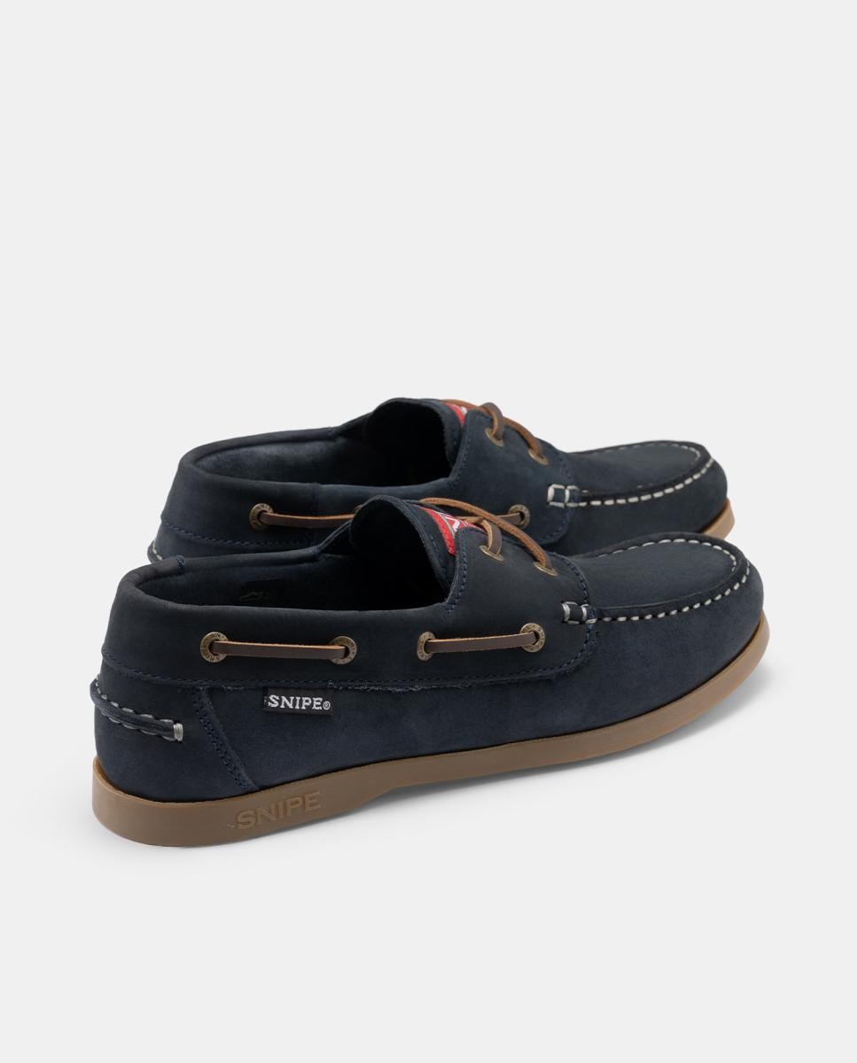 Sapatos Náuticos em Pele Nobuck com Sola de Borracha Azul-escuro-4