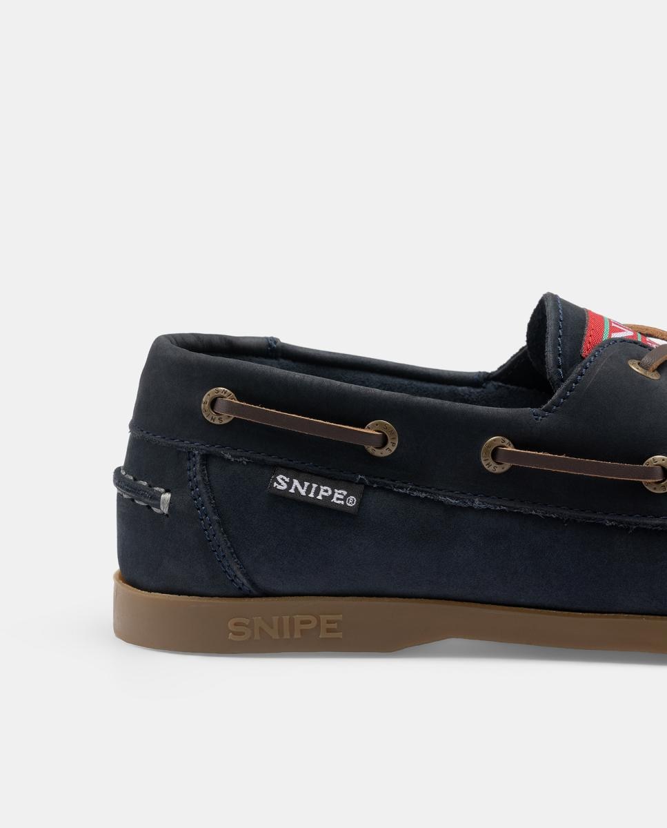 Sapatos Náuticos em Pele Nobuck com Sola de Borracha Azul-escuro-5