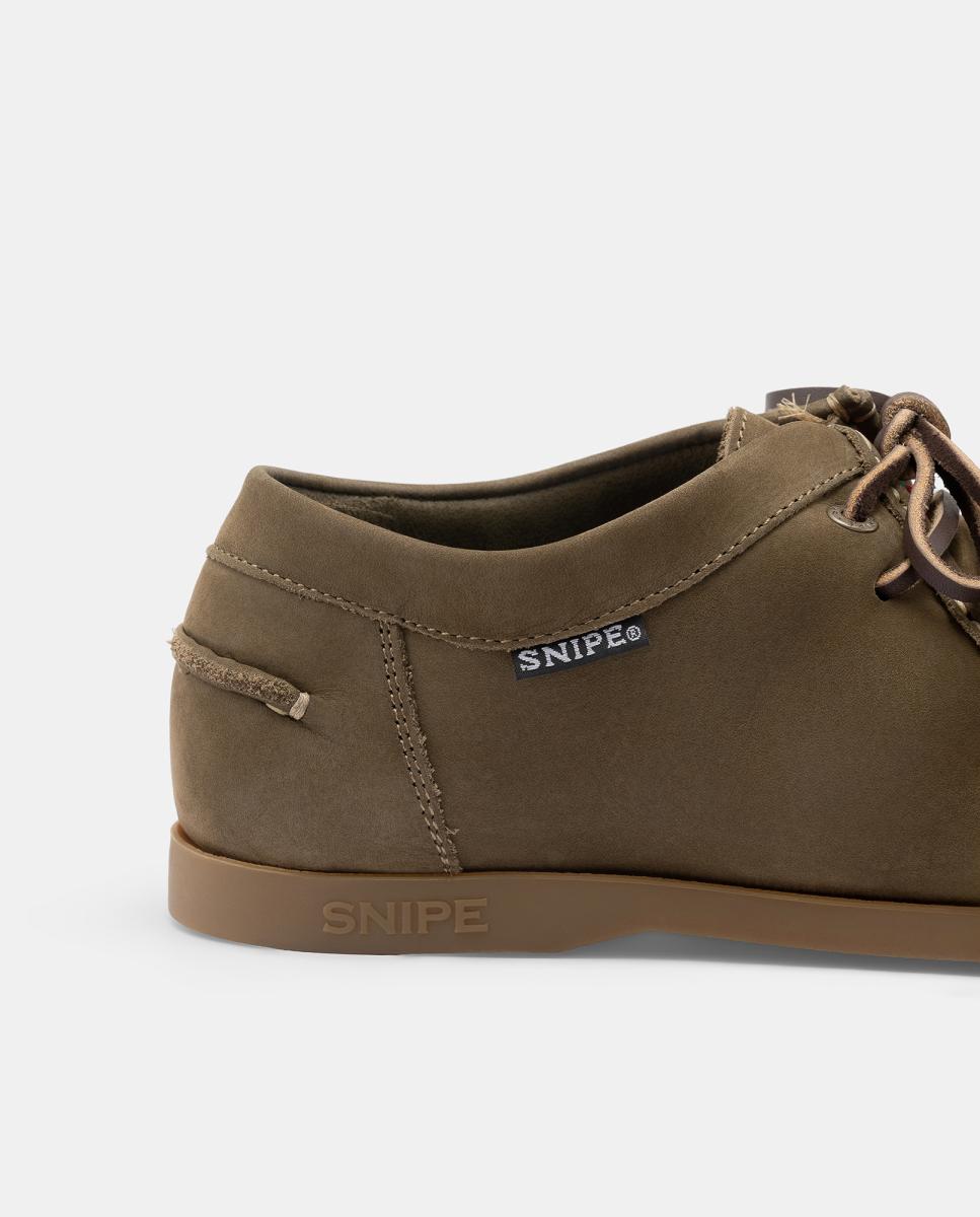 Imagen 5 de Zapato wallabee en piel nobuck con suela de goma - Snipe - Verde Oliva Verde Oliva