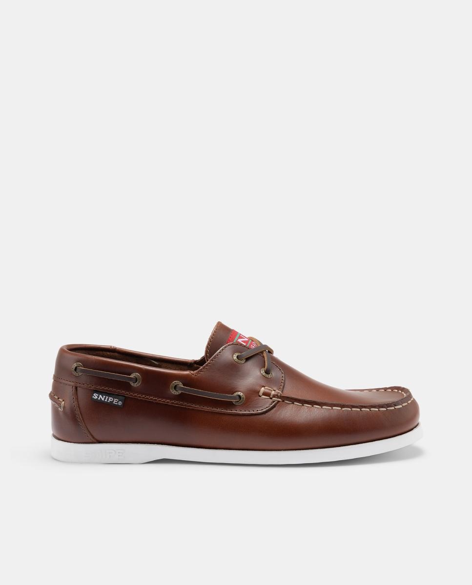Imagem 0 de Sapatos Náuticos em Pele de Bovino com Sola de Borracha