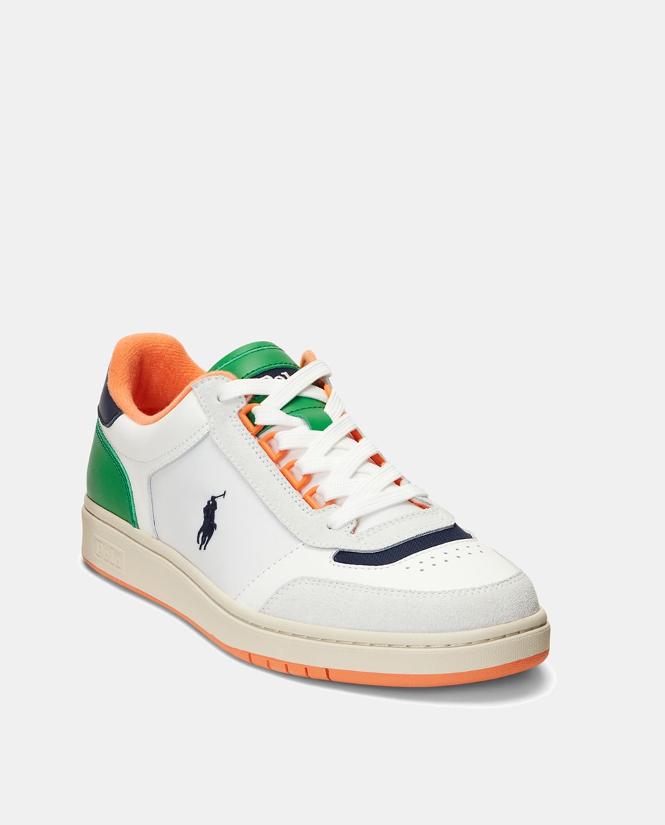 Sapatilhas Baixas CRT SPT Tipo Basquetebol em Pele Branco-2