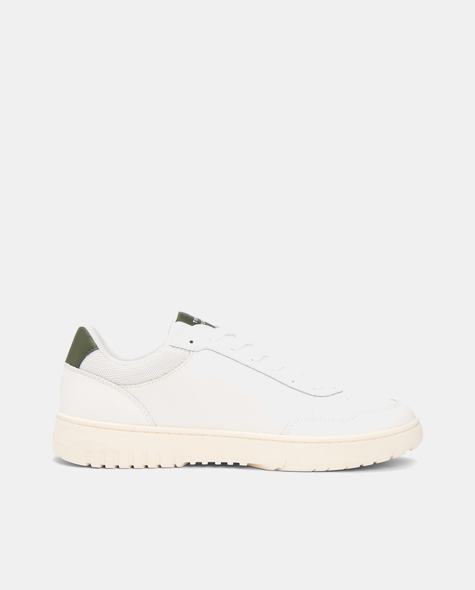 Sapatilhas Basket em Pele com Logótipo Branco-1