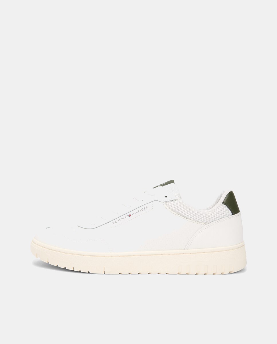 Sapatilhas Basket em Pele com Logótipo Branco-2