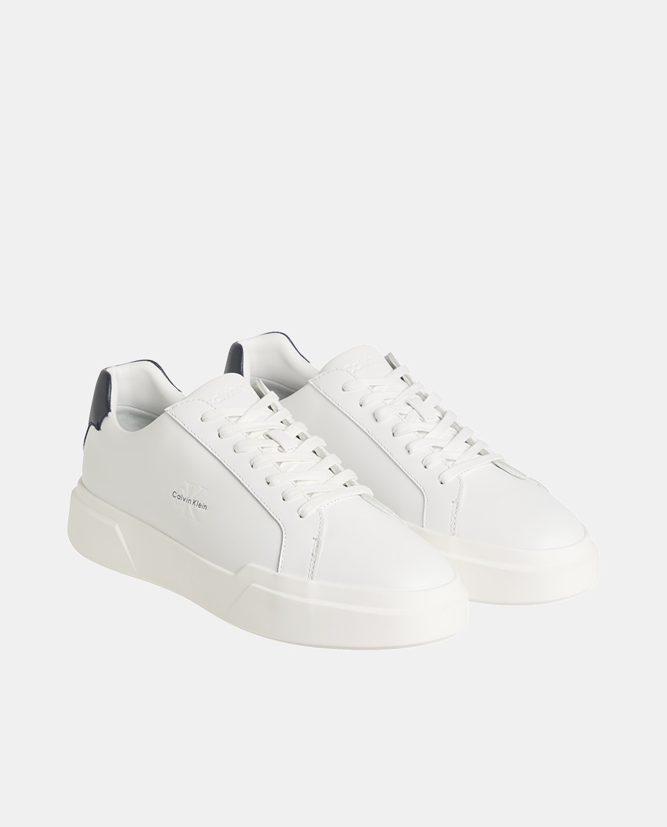 Sapatilhas em Pele Branco-2