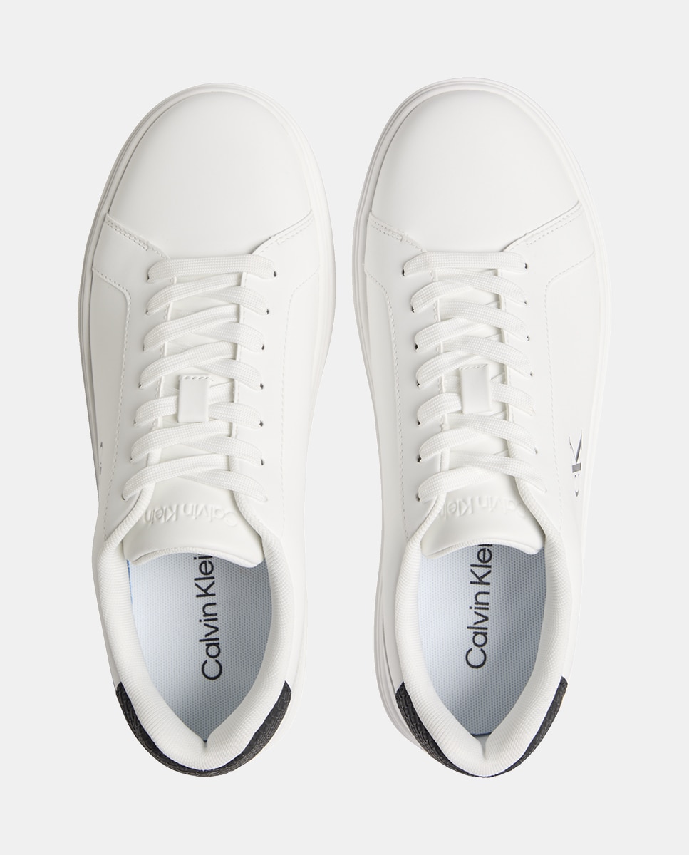 Sapatilhas em Pele Branco-3