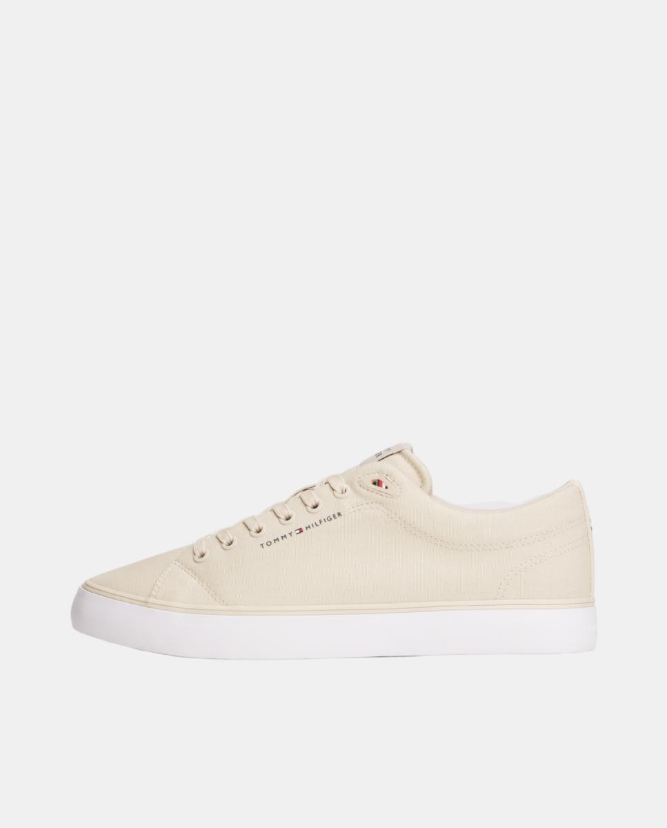 Sapatilhas de Chambray com Logótipo Natural-2