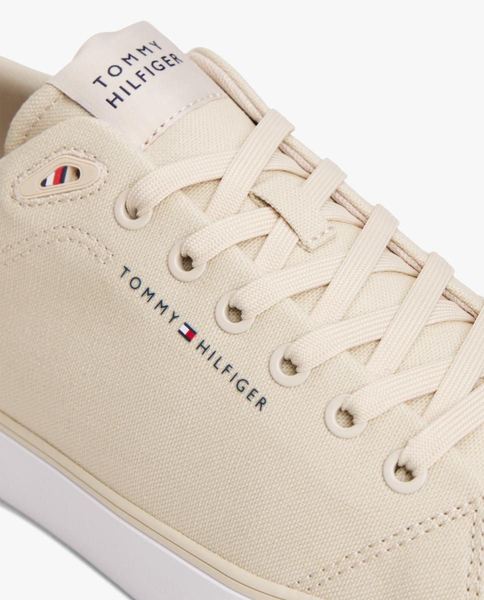 Sapatilhas de Chambray com Logótipo Natural-3