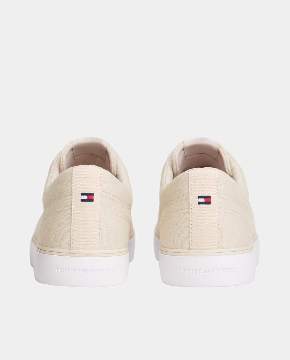 Sapatilhas de Chambray com Logótipo Natural-4